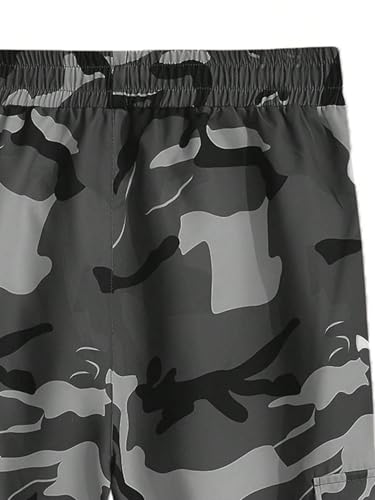 Image of TAGDO Men's Casual Cotton Camouflage Cargo Pants for Men | Army Utility Multi Pocket Style | Elastic with Drawstring Waist for Everyday Wear (2045)