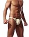 Azcode Mens Sexy T-Back Thongs Low Rise Underwear Bulge Pouch Ice Silk Briefs Nude