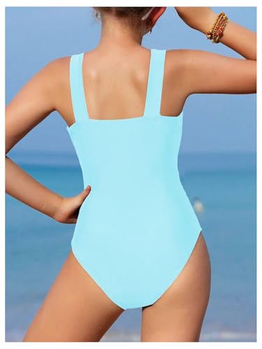 Image of SHENHE Girl's Colorblock Cut Out One Piece Swimsuit Beach Sports Swimwear Bathing Suit