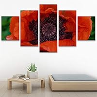 SIGNWIN 5 Panel Canvas Wall Art Flora Snapshot for Home Decorations Ready to Hang - 60