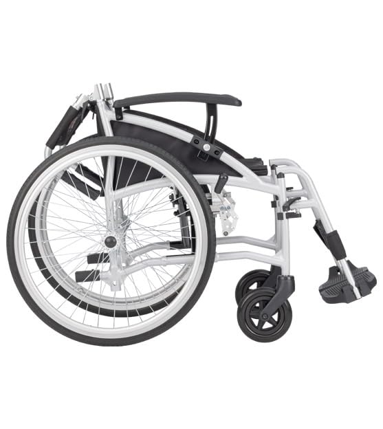 Bischoff & Bischoff Transportrollstuhl Vida mit 22" Greifreifen, faltbar, die perfekte Wahl für Reisen und Mobilität unterwegs, nur 11 kg