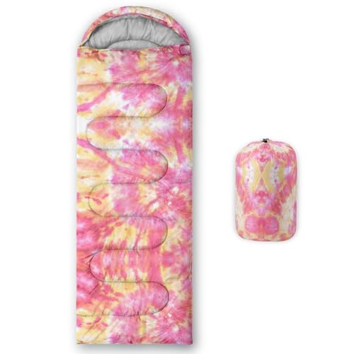 Image of QOOMO Axolotl Cute Camping Sleeping Bags,3 Season Warm & Cool Weather,Lightweight,Waterproof Sleeping Bags for Adults & Kids,Traveling,and Outdoors