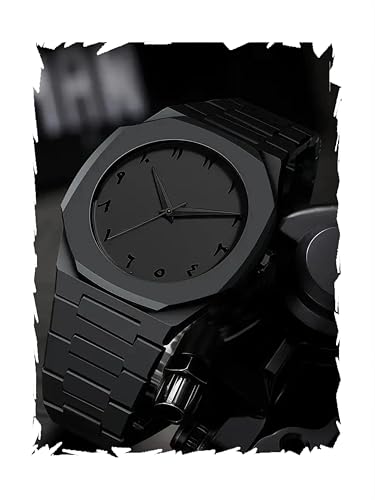 Image of Arabic Aura Watch for Men - Stylish Black Dial Arabic Numbers Watch, Premium Quality, Waterproof, Casual & Formal Design || Gift for Him