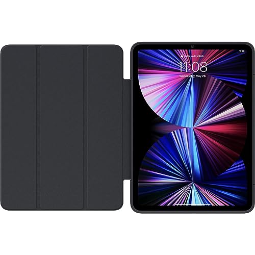 Image of OtterBox - Symmetry Series 360 Elite Case for 11 inch iPad Pro 1st /2nd /3rd /4th /5th /6th Gen - Scratch-Resistant Tablet Case with Folio and Apple Pencil Holder (Scholar Grey)