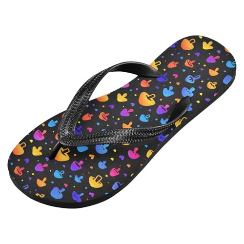 Flip Flop Sandals Cute Mushroom Print for Women Men Beach Outdoor XS2