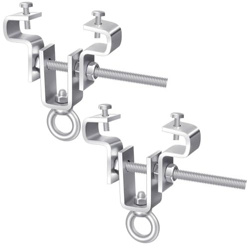 MorningRo 2 Pcs Heavy Bag Mount Steel Beam Clamp I Beam Hanger Punching Bag Hanger for Heavy Punching Bag Bracket, Beam Hanger with Hook, Ceiling Mount for Boxing Bag