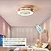 Ventilador De Techo Oculto La Luz Creativa De Con Con Mando A Distancia Regulable LED Ultra Silencioso Ventilador De Techo Moderna De La Sala Infantil De Techo Ventilador De Techo,Rosado