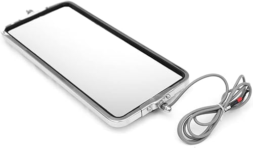 Miniatura 6 de Yuanone Espejo de puerta cromado de acero inoxidable para Peterbilt 386/387/357/359/375/377/379, con calefacción