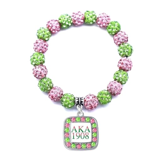 Cadeau Akas bracelet femme vert rose à porter en réunion de chapitre