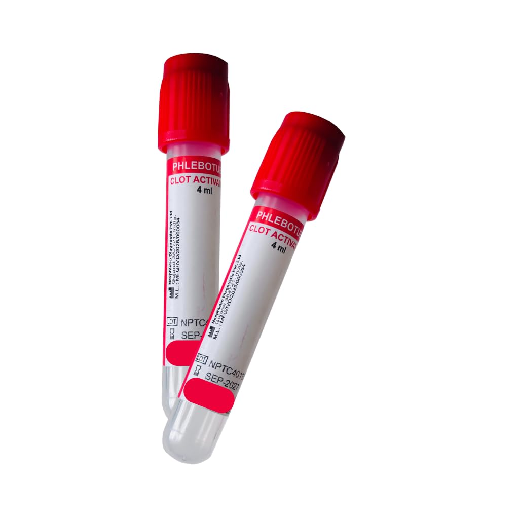 MICROSIDD Clot Non Vacuum Activator Tubes (100) -Red