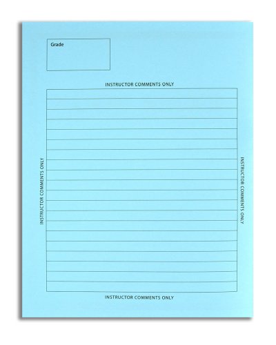 Bookfactory Exam Blue Book/Blue Exam Book/Blue Test Book (10 Book Pack) (Ruled Format - 8.5" X 11" - 16 Numbered Pages) Saddle Stitched (Lab-016-7Rss (Exam Book)10 Pk) #TOP1