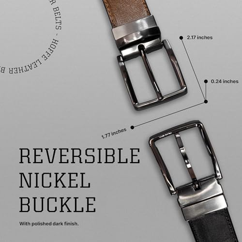 Hoffebelts 43230-49574 Men'S Leather Belt - Handmade Belts For Men With Buckle thumb #1