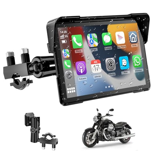 Schermo Moto Carplay per A-pple e Android Auto, Navigatore Moto,