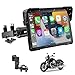 Pantalla Moto Carplay, Inalámbrico CarPlay y Android Auto, 7” Impermeable Táctil GPS Moto con Bluetooth, Navegador, Siri/G00gle Asistente, Supporto Magnetico - Fácil de Instalar y Desmontar
