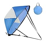 ✔️【Leichtes PVC-Material】Die kajak wind segel ist aus umweltfreundliche starke pvc, langlebig und robust. Die nähte der kajak segel sind dreifach-genäht und die perimeter latte ist aus unzerbrechlich verbund materialien.