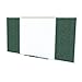 Ghent Style D 4 x 12 Feet Combination Board, Porcelain Magnetic Whiteboard and Recycled Rubber Bulletin Board, Confetti , Made in the USA