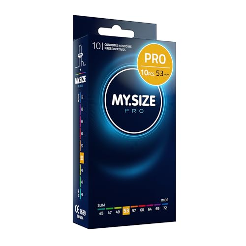 MY.SIZE PRO Condom Size 3, 53 mm, Regular Fit, 10 Condoms - Perfect fit and a Suitable Size for Everybody