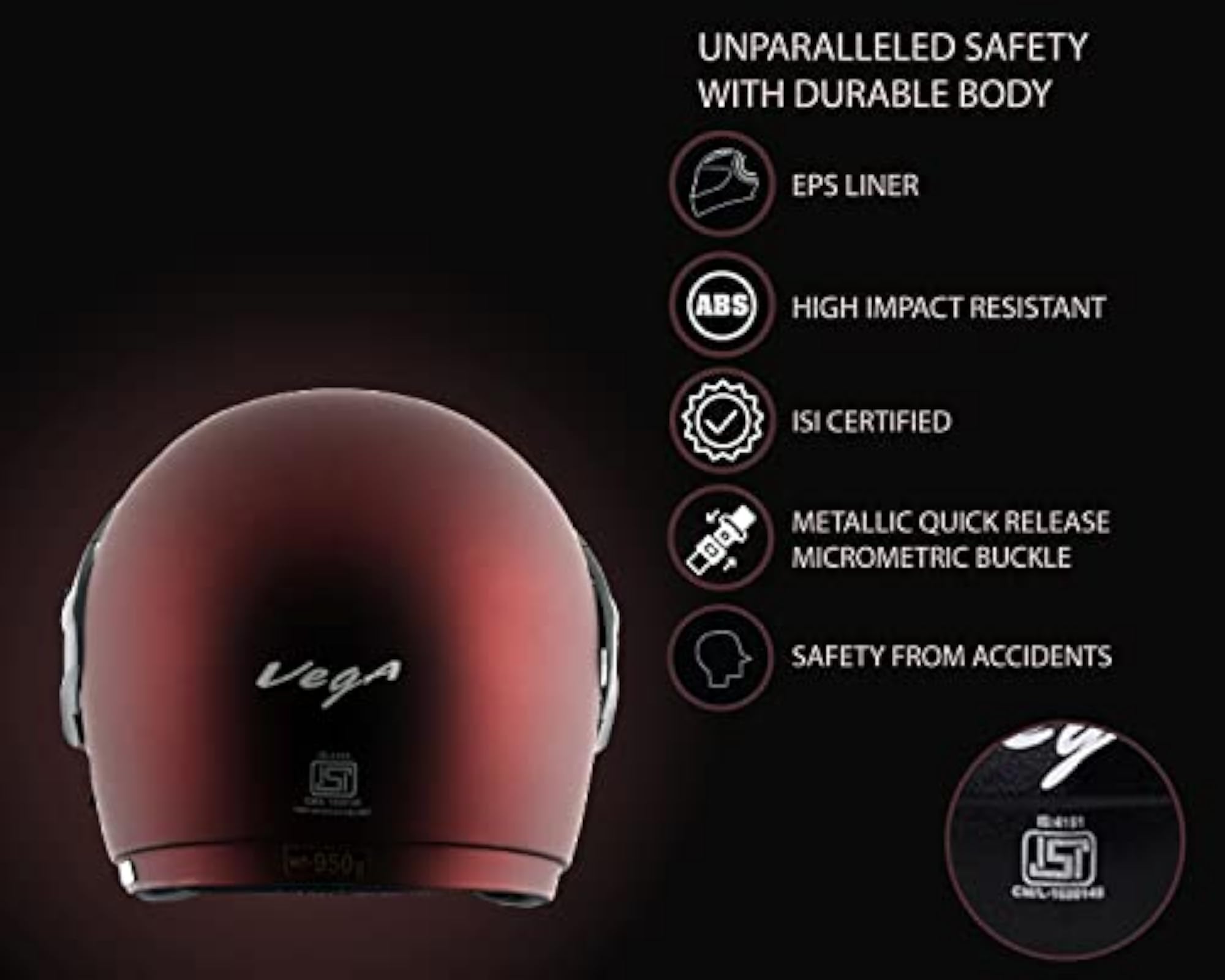 Open Face Helmet for Men and Women with Clear Visor