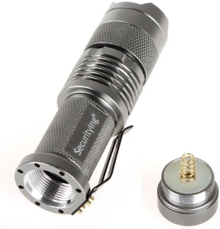 Securitying 3.5W 300 Lumens Mini XPE Q5 Zoomable LED Flashlight Adjustable Focus Portable LED Light Lamp Flashlight Torch - Silver
