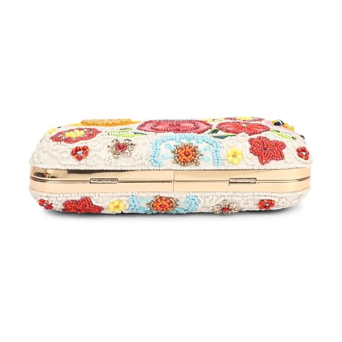 Image of LONGING TO BUY Hand Crafted Designer Box Clutch - Zari Embroidery For Women