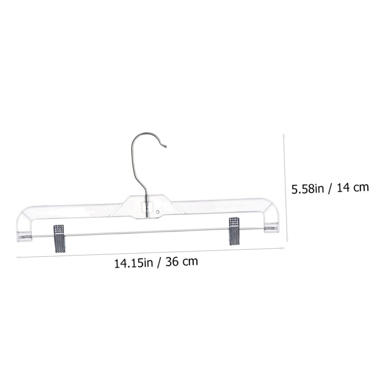 Perchas para Pantalones con Clips, 10 Piezas, Plástico y Hierro