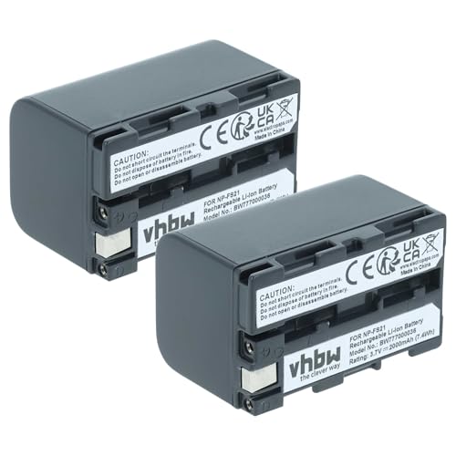 vhbw 2X Batterie Remplacement pour Sony NP-FS20, NP-FS22, NP-FS21, NP-FS33, NP-FS30, NP-FS31 pour caméra vidéo caméscope (2000mAh, 3,6V, Li-ION)