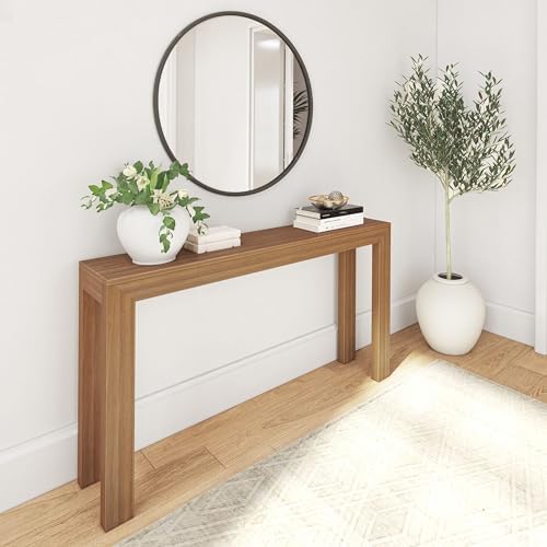 Amazon.com: Plank+Beam Solid Wood Console Table, 66 Inch, Sofa Table ...