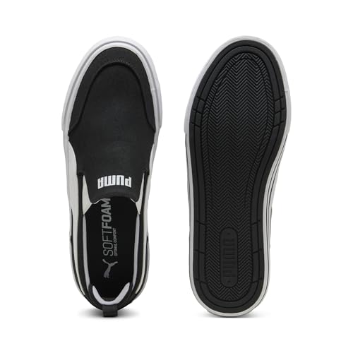 PUMA Men's Court Classic Vulc Slip On Shoes, White, 11.54