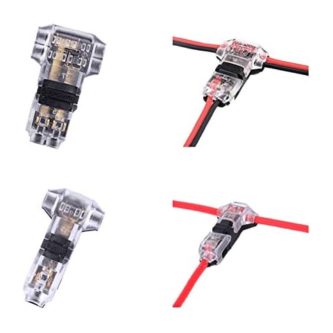 Low Voltage Wire Connectors 24 Pack Combo for Small Wires, No Wire Stripping Solderless 3 Way 2 Pin 12 Pack, 3 Way 1 Way 12 Pack Cover