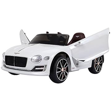 HOMCOM Bentley GT Licensed 12V Electric Car for Kids, Kid's Electric Ride on with Remote Control, Ride on Car with LED Lights, Music, for 3-5 Years, White