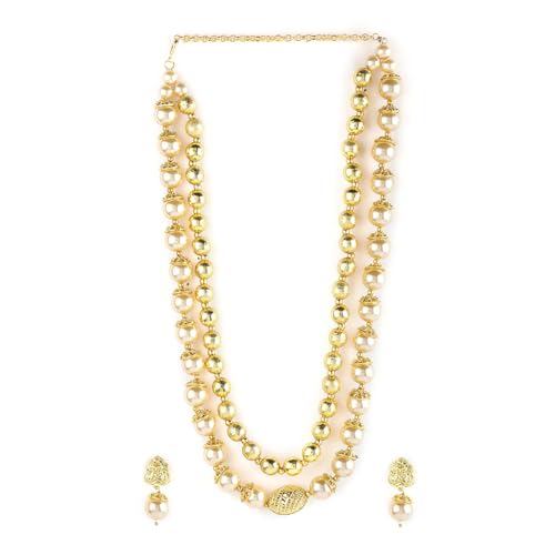 Rubans Gold-Toned pearl-Studded Handcrafted Jewellery Set For Women (B0D6RWZPYQ) Amazon Price History, Amazon Price Tracker
