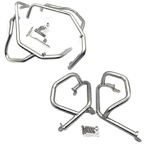 �I�[�g�o�C�N���b�V���o�[ �ɓK������ F750gs �ɓK������ F850gs 2018 19 2020 2021 2022 20223 �G���W���K�[�h�o���p�[�t���[�������v���e�N�^�[ �G���W���K�[�h�X�e(Whole Set-Silver)