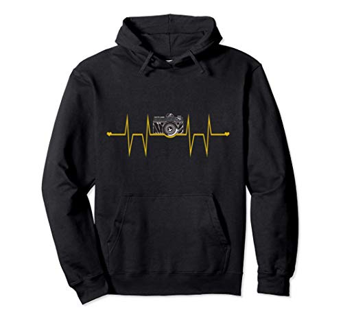 Photographer's Camera Heartbeat Photography Love Sudadera con Capucha
