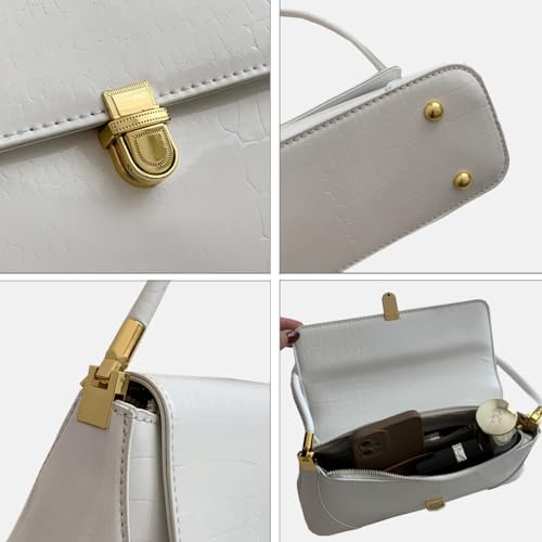 Pink Metallic Shoulder Bag Silver Tote Clutch for Women Gold Shoulder Purse with Buckle Closure4