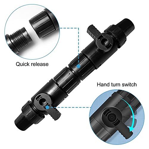 DONGKER Aquarium Fish Tank Hose Pipe Quick Release Connector, Aquarium Filters Hose Connector Adapter for Saltwater Freshwater 16mm - Image 3