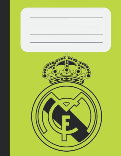 Cuaderno linda: Cuaderno de composición simple del Real Madrid Estilo de composición clásico, regla universitaria, perfecto para tomar notas, llevar ... College Ruled 100 páginas - Mediano 8.5 x 11