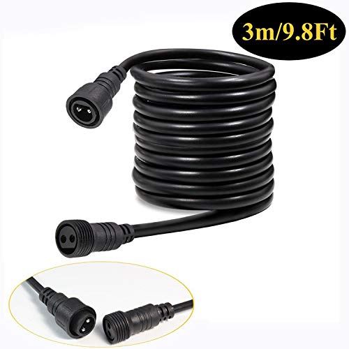 BRIMAX Alargador Cable IP65 Sólo S14 Cadena de Luces , Negro 3 Metros/9.8ft
