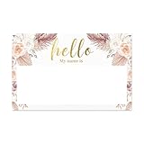 Hello My Name is Stickers Name Tags | Gold Foil | Perforated 2.25 x 3.5 Inch Name Tag Stickers | Boho |100pcs Name Stickers Name Badge for Wedding, Party, Bridal Shower and Baby Shower