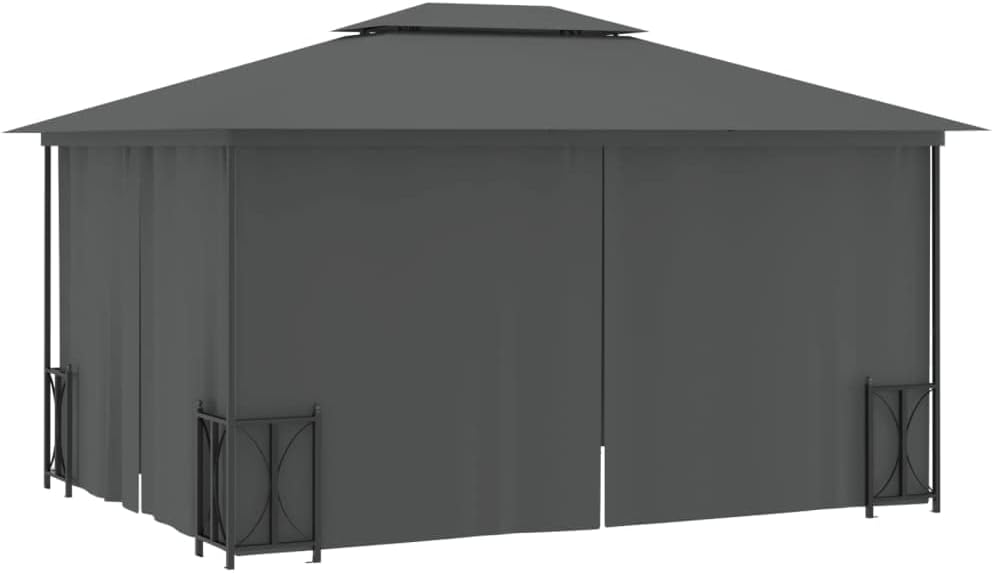 Side view of the vidaXL gazebo with side walls closed