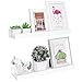 Vencipo Mensole da Muro Design per Appendere Cornice Portafoto Collage, Le Mensola Bianche per Organizer Libri Bambini, Scaffale Legno Accessori per Camera da Letto, Bagno e Cucina (Set di 2)