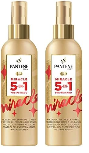 Pantene Pro-V Spray Miracle 5-In-1 para Antes del Peinado y Protector Frente Al Calor, Spray Moldeador y Protector del Cabello, 200 ml (Paquete de 2)