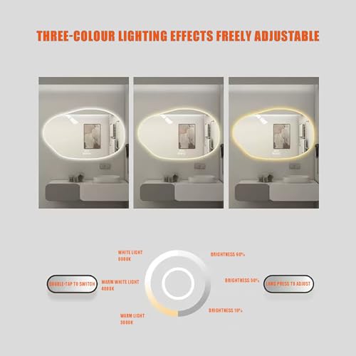 Miroir intelligent à LED antibuée pour une routine beauté sans buée