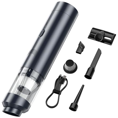 XJKLBYQ Detalles de automóviles Vacú 13kpa 2 Modos de succión Dust Busters inalámbricos Recargables con 4 boquillas aspiradoras portátiles de Mano portátiles para el hogar de automóvil