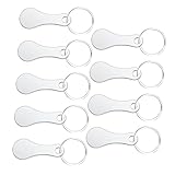 [LIOOBO] 9個 ステンレス製ショッピングカートトークン キーチェーン付き メンズ レディース対応 行カードの紛失防止キーリング ショッピン