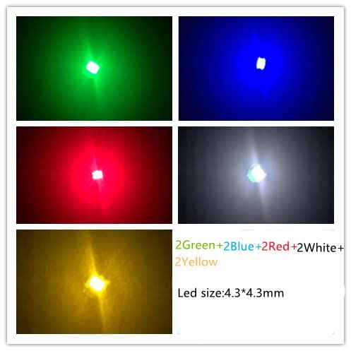Image of Taidacent Micro USB 50mm Remote Wireless LEDs and Coil Inductive Induction Led Lamp Light Up Wireless Charger /Charging Kit for Model Decoration Magical Toys (Only 10PCS 4.3MM Multi Color LEDs)