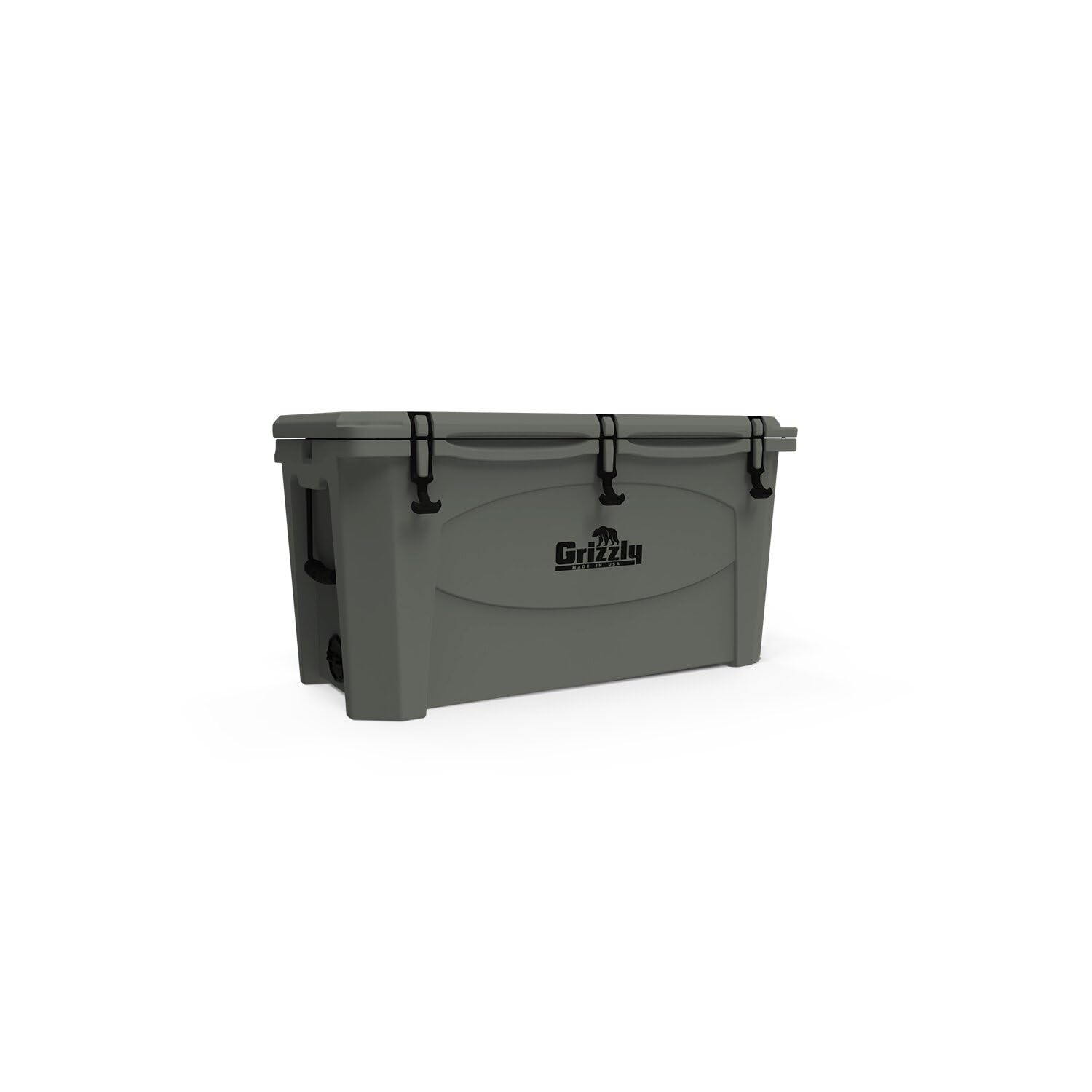 Grizzly 100 Cooler | 100 qt Ice Chest Durable Rotomolded Insulated | Made in USA | Warranty for Life | for Beach Boat Camping Fishing Hunting | G100 | Lunar Green