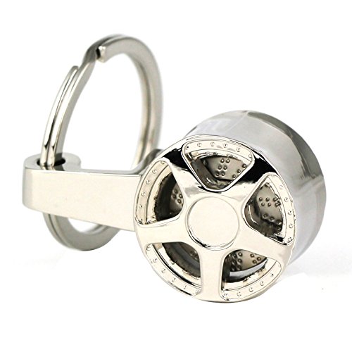 Image of maycom Wheel Rim Keychain Creative Accessories Auto Part Model Inner Disc Brake Keyring Key Chain Ring Key Rings Keyfob 86110
