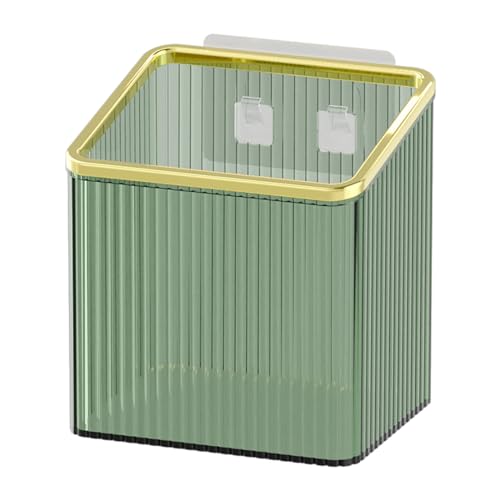 TXLFRO Pulreiush Floating Shelves Wall Bin Organizer Adhesive Wall Mounted Plastic Storage Organizer No Drilling Hanging Storage Containers Makeup Organizer Shelf for Office, Kitchen, Home