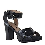 naked Feet Women's Ciro Heeled Sandals - Black - 9 M US