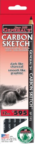 carbon sketch pencil - General's Carbon Sketch Pencil, Box of 1 Dozen Pencils (595)